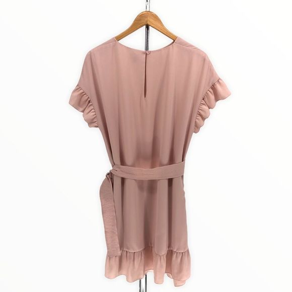 Wilfred Aritzia Ninette Ruffle Wrap Dress in Rose Quartz - Picture 9 of 13